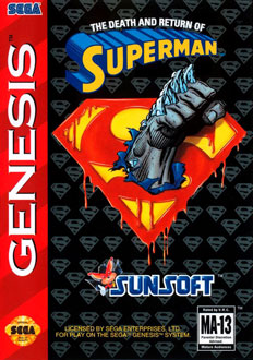 Carátula del juego The Death and Return of Superman (Genesis)
