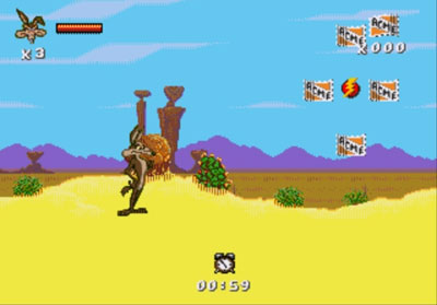 Pantallazo del juego online Desert Demolition Starring Road Runner and Wile E Coyote (Genesis)