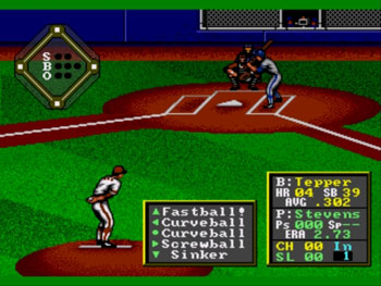 Pantallazo del juego online HardBall (Genesis)