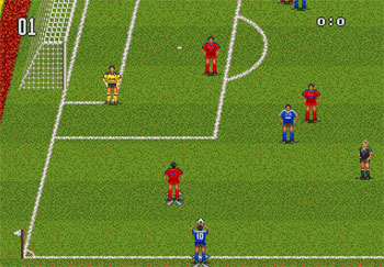 Pantallazo del juego online J League Champion Soccer (Genesis)