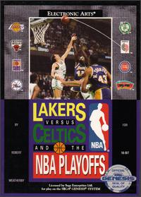 Carátula del juego Lakers versus Celtics and the NBA Playoffs (Genesis)