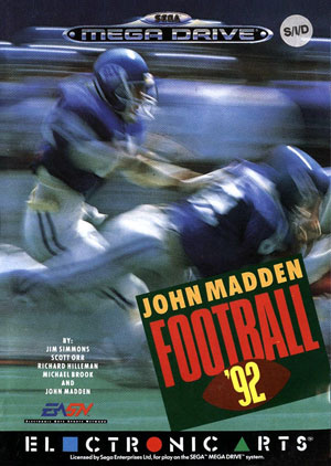 Carátula del juego John Madden Football '92 (Genesis)