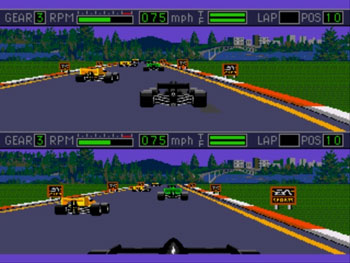 Pantallazo del juego online Mario Andretti Racing (Genesis)