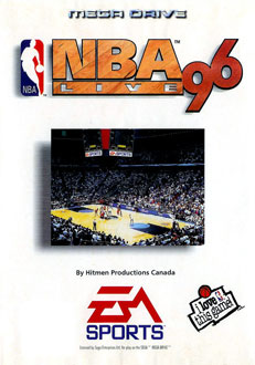 Carátula del juego NBA Live 96 (Genesis)