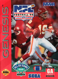 Carátula del juego NFL Football '94 Starring Joe Montana (Genesis)