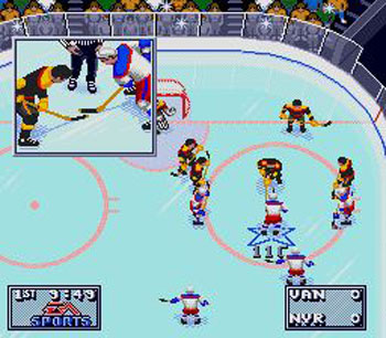 Pantallazo del juego online NHL 95 (Genesis)