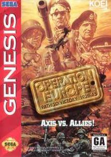 Carátula del juego Operation Europe Path to Victory 1939-45 (Genesis)