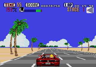 Pantallazo del juego online Out Run (Genesis)