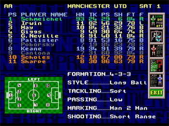 Pantallazo del juego online Premier Manager 97 (Genesis)
