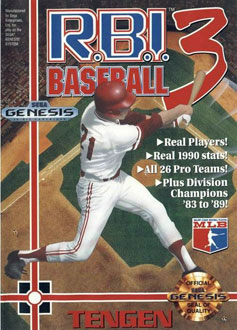 Carátula del juego RBI Baseball 3 (Genesis)