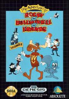 Carátula del juego The Adventures of Rocky and Bullwinkle and Friends (Genesis)