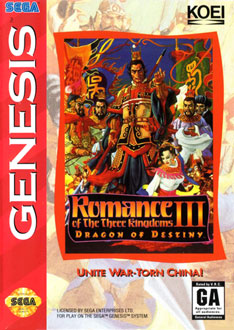 Carátula del juego Romance of the Three Kingdoms III (Genesis)