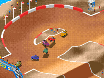 Pantallazo del juego online Super Skidmarks (Genesis)