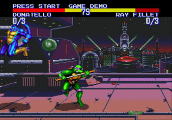 Pantallazo del juego online Teenage Mutant Ninja Turtles Tournament Fighters (Genesis)