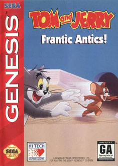 Carátula del juego Tom and Jerry Frantic Antics (Genesis)
