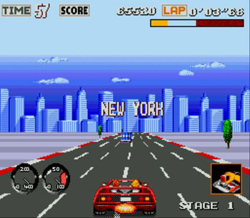 Pantallazo del juego online Turbo Out Run (Genesis)