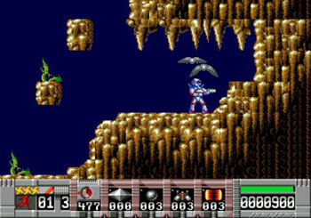 Pantallazo del juego online Turrican (Genesis)