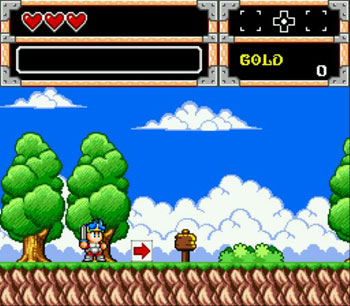 Pantallazo del juego online Wonder Boy in Monster World (Genesis)