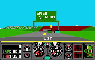 Pantallazo del juego online Hard Drivin' (Atari Lynx)