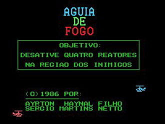 Carátula del juego Aguia de Fogo (MSX)