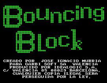 Carátula del juego Bouncing Block (MSX)