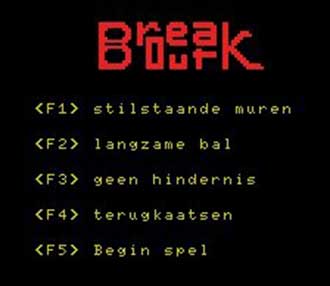 Carátula del juego Break Out (MSX)