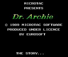 Carátula del juego Dr Archie (MSX)