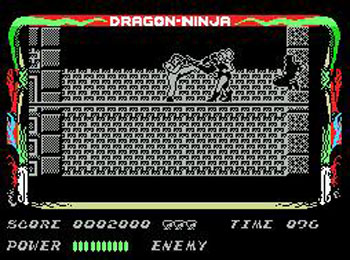 Pantallazo del juego online Dragon Ninja (MSX)