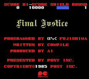 Carátula del juego Final Justice (MSX)