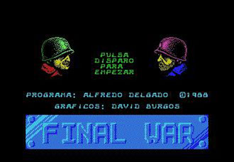 Carátula del juego Final War (MSX)