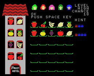Pantallazo del juego online Fruit Search (MSX)