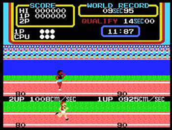 Pantallazo del juego online Hyper Olympic 1 (MSX)