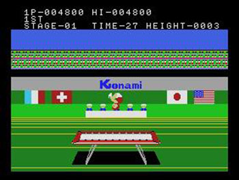 Pantallazo del juego online Hyper Sports 1 (MSX)