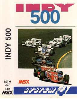 Carátula del juego Indy 500 (MSX)