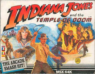 Carátula del juego Indiana Jones and the Temple of Doom (MSX)