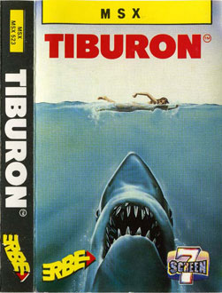 Carátula del juego Jaws (Tiburon) (MSX)