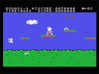 Pantallazo del juego online Adventure of a small cat - Chibi goes on adventure (MSX)