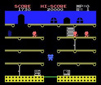 Pantallazo del juego online Mappy (MSX)