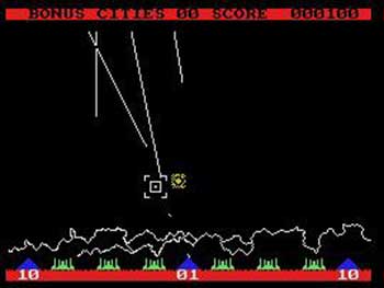 Pantallazo del juego online Missile Command (MSX)