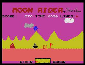 Pantallazo del juego online Moon Rider (MSX)