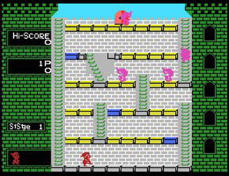 Pantallazo del juego online Mr. Do vs. Unicorns (MSX)