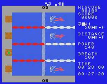 Imagen de la descarga de MSX Swimming Game