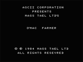 Carátula del juego O'Mac Farmer (MSX)