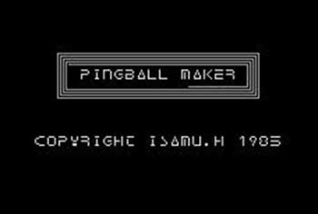 Carátula del juego Pingball Maker (MSX)