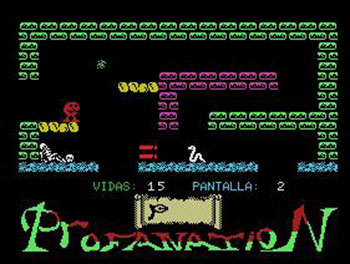 Pantallazo del juego online Abu Simbel Profanation (MSX)