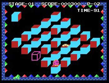 Pantallazo del juego online Qbert (MSX)