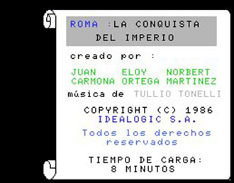 Juego online Roma: La Conquista del Imperio (MSX) Juego online Roma: La Conquista del Imperio (MSX)