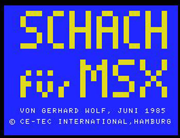 Carátula del juego Schach (MSX)