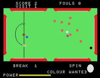 Pantallazo del juego online Steve Davis Snooker (MSX)