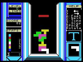 Pantallazo del juego online Tetris (MSX)